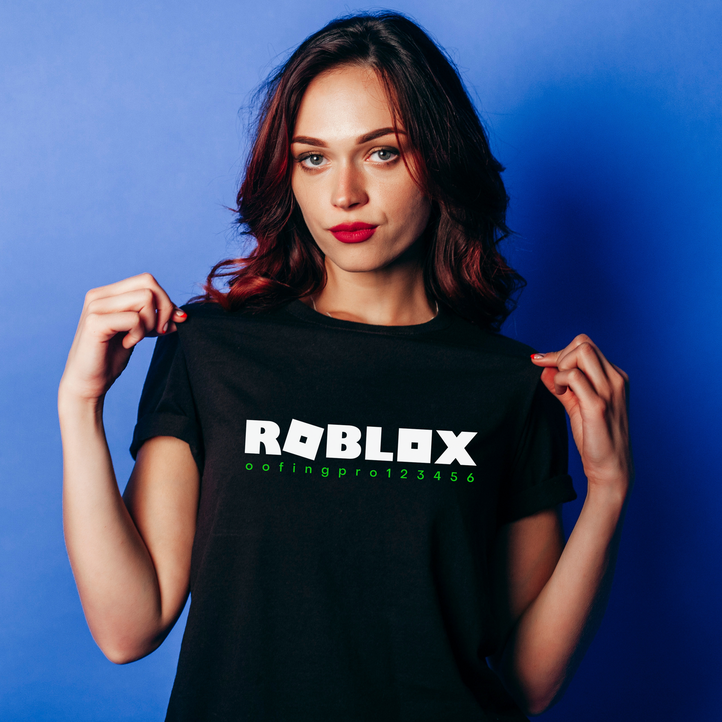 Personalised Roblox Game Tag Tee Shirt (Kids & Adults) Black