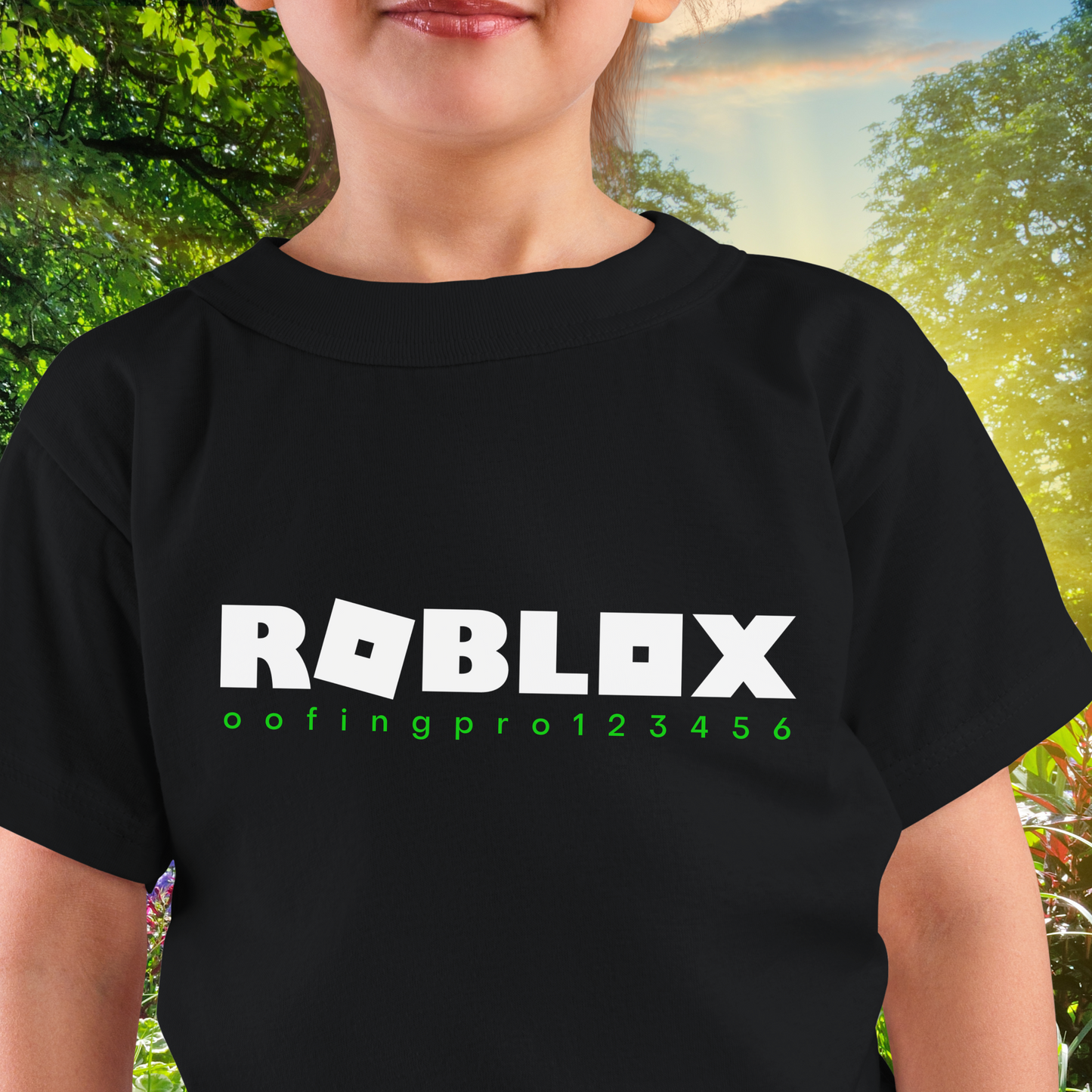 Personalised Roblox Game Tag Tee Shirt (Kids & Adults) Black